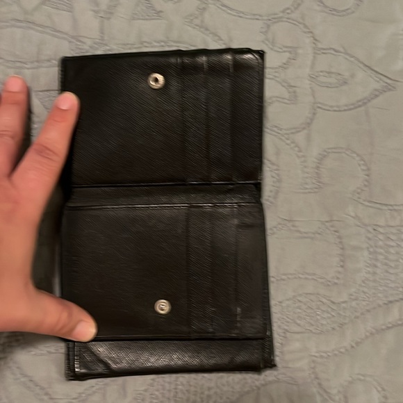 Prada Black Bifold Nylon, Leather Snap Wallet - Picture 3 of 7
